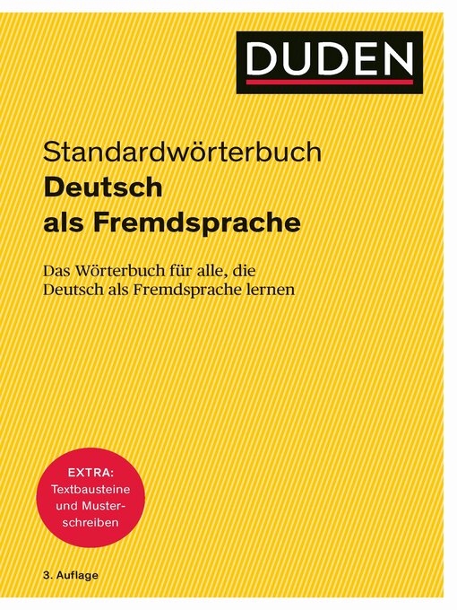 Title details for Duden – Deutsch als Fremdsprache – Standardwörterbuch by Dudenredaktion - Available